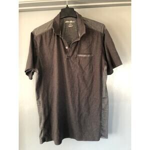 Mens Eddie Bauer Size Large Short Sleeve Polo Shirt Gray FreeDry